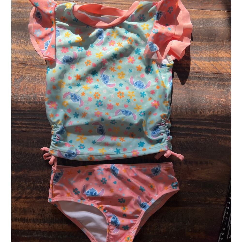 Disney Stitch Toddler Swimsuit 2 Piece Set Size 4T Girls Swimwear